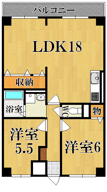 マンションオカザワ 8-C号室 間取り