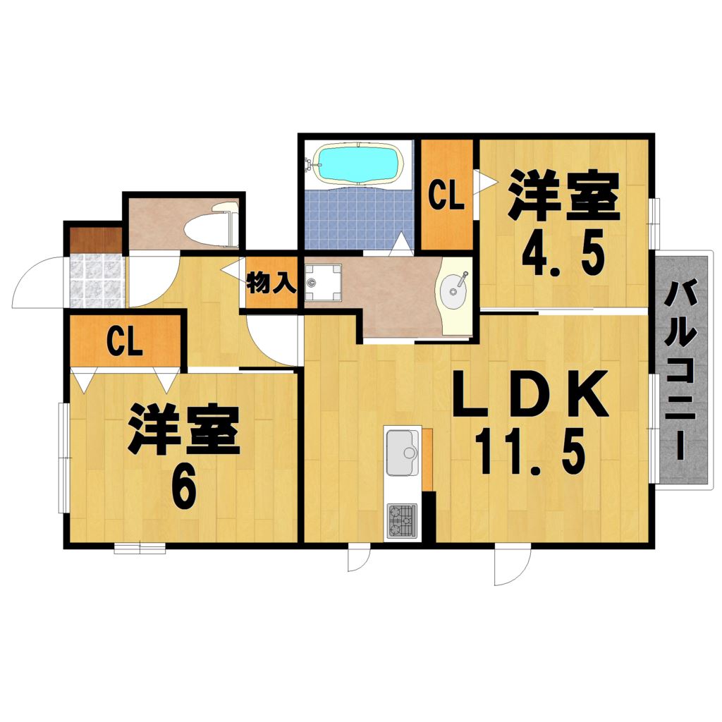 グランデュオ　Ⅰ番館 103号室 間取り
