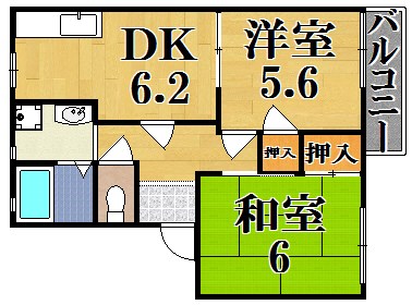 グリーンガーデンＡ棟 101号室 間取り