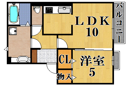 ディアコート（押熊町） 101号室 間取り