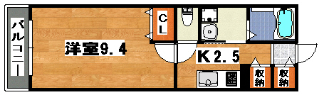 グラース　セレノ 202号室 間取り
