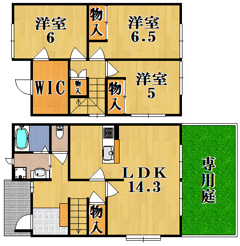 ロゼ右京 A101号室 間取り