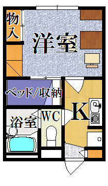 レオパレスあやめ池疋田 204号室 間取り