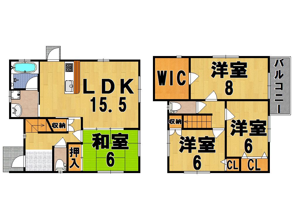 松田タウンハウスⅣ－３号棟 間取り