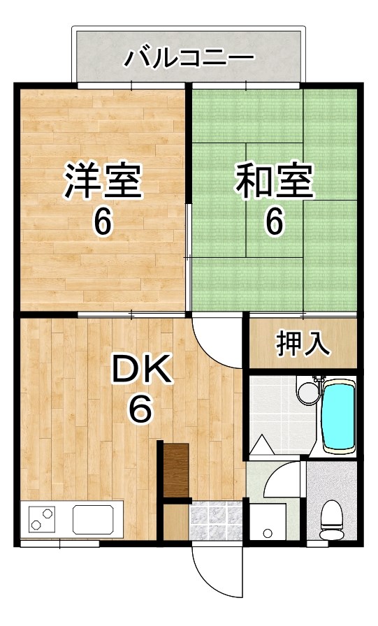 グランディーナ左京パートⅢ 102号室 間取り