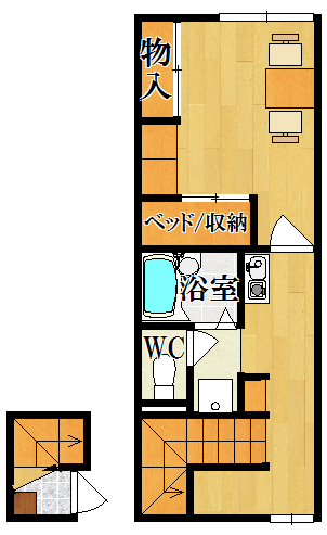 レオパレス伏見Ⅲ 204号室 間取り