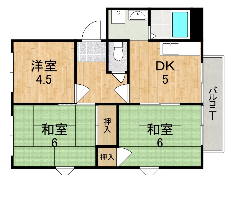 グリーンプラザＡ 202号室 間取り