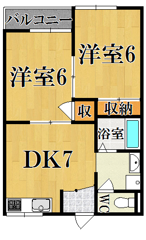 クリーミーコーポ 202号室 間取り