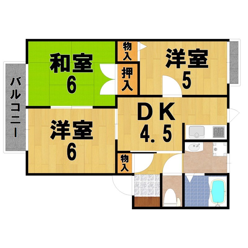 グリーンヒルズＡ棟 間取り図