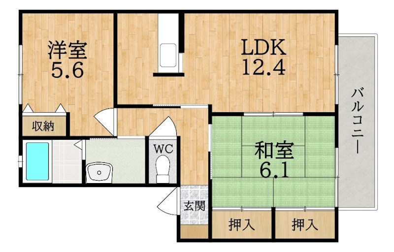 レスパス　デュルポ堀内　Ａ 間取り