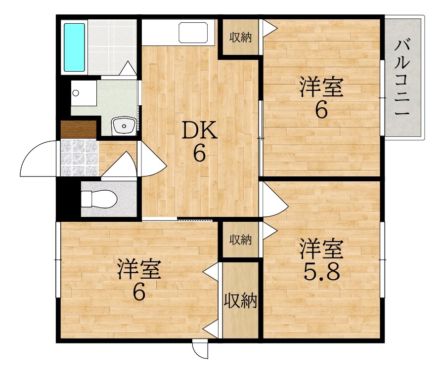 プレミール加茂Ａ 203号室 間取り