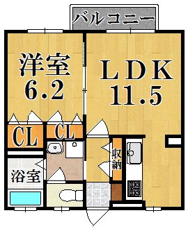 エポナール里 102号室 間取り