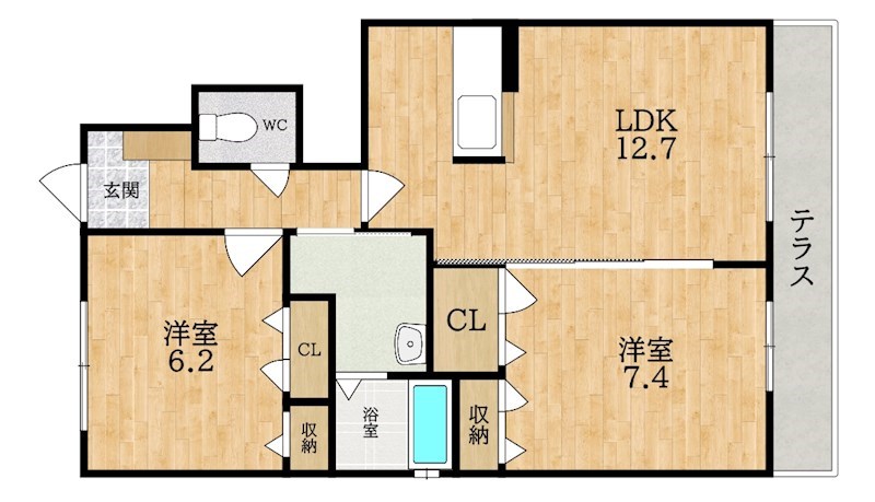 メゾン・ソシアＢ 間取り図