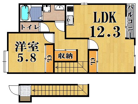 ピュアティハイム 203号室 間取り