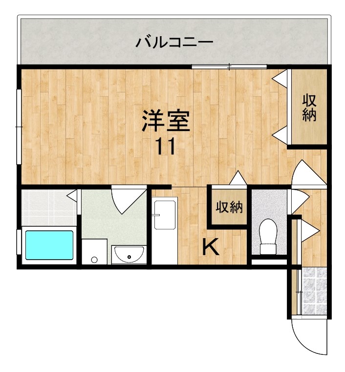 エイトキューブ　Ｂ棟 102号室 間取り