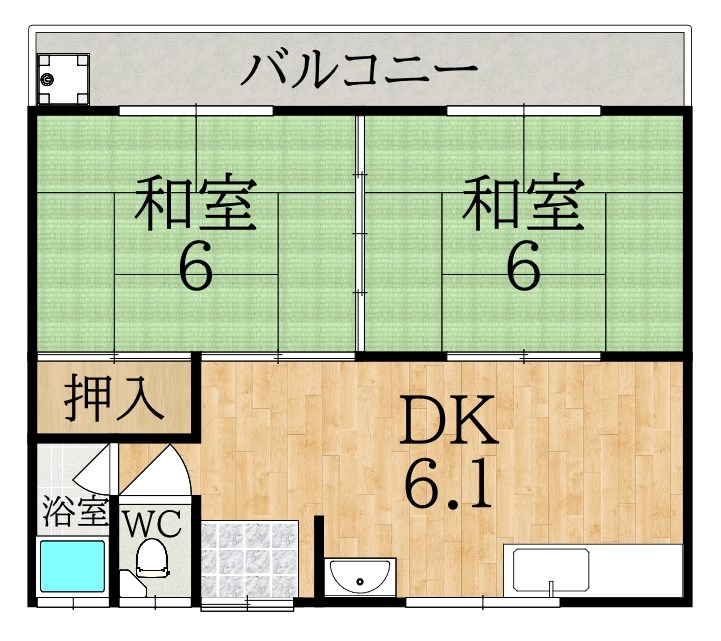 木田ハイツ 間取り図