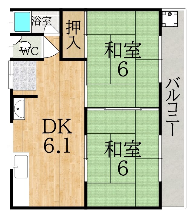 木田ハイツ 間取り図