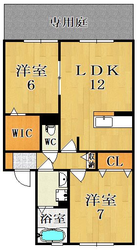 ヴェルジェⅡ 102号室 間取り