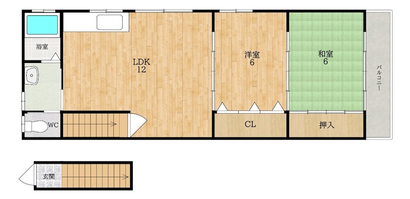 Ｒ－15郡山ハイツ 間取り