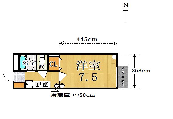 フレンドリーハウス新大宮 105号室 間取り