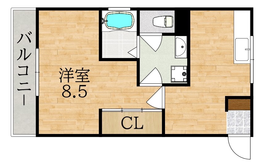 学園南ハイツ 301号室 間取り