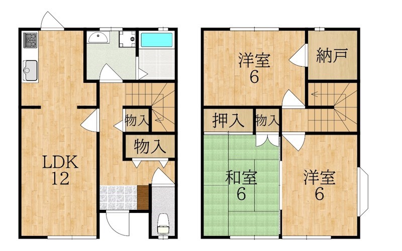 フレンドリーハウス学園前 B号室 間取り