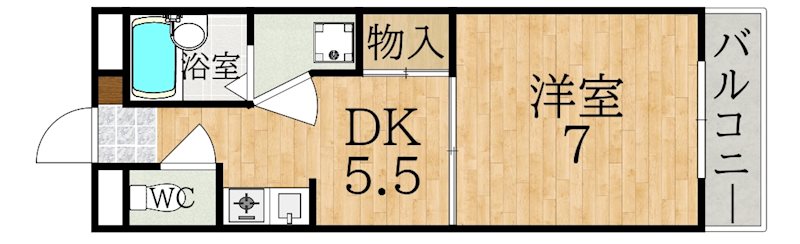 ルミエール 105号室 間取り