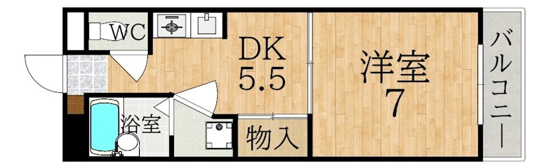 ルミエール 106号室 間取り