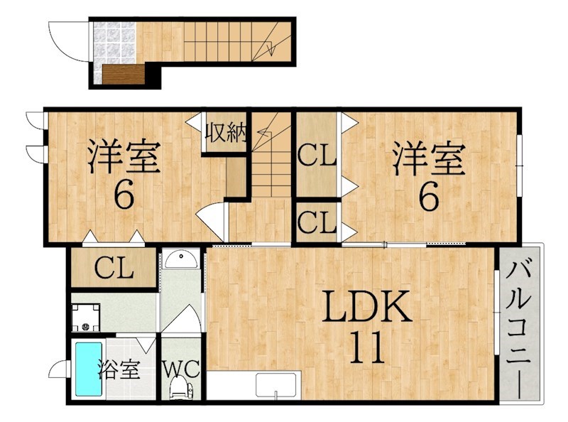 フォルシュ 203号室 間取り