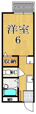 SUNRISE萩 103号室 間取り