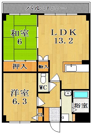 グラン・シャリオ 105号室 間取り