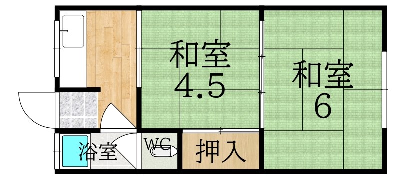 高雅苑 12号室 間取り