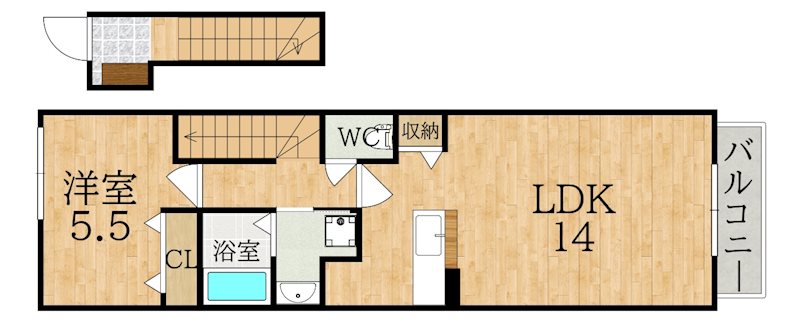 ジェルメ中山Ａ 202号室 間取り