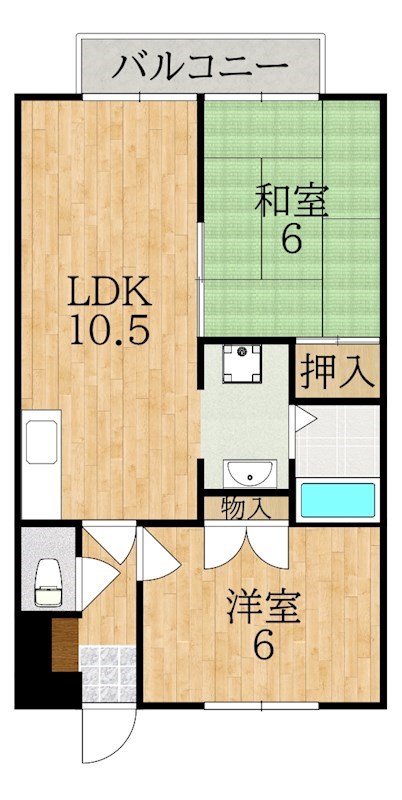 グリーンシャトレⅡ 202号室 間取り