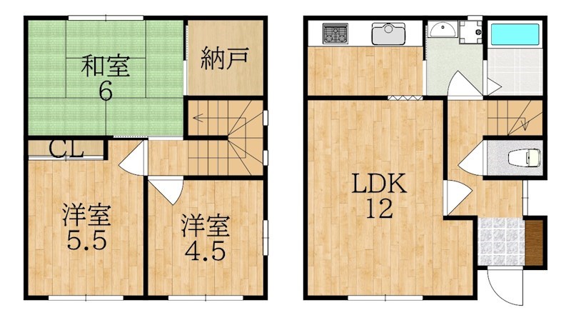 グリーンヒルＣ 102号室 間取り
