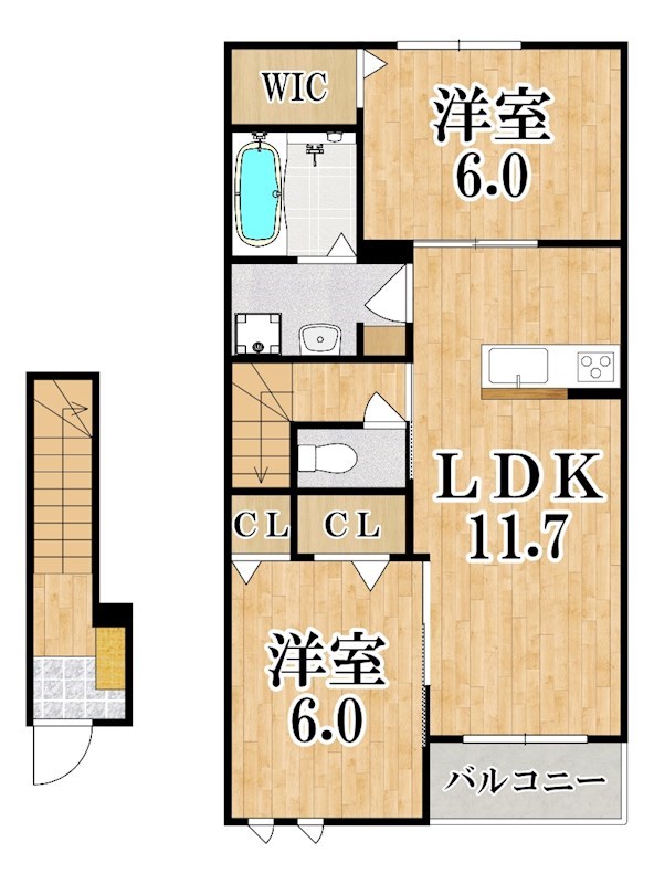 デュオ　ヴィータ　フェリス 203号室 間取り