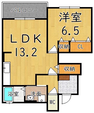 アクティフ　ジェルメⅢ 101号室 間取り