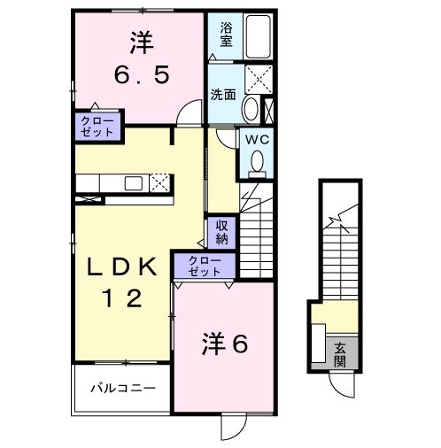 アクティフ　ジェルメⅡ 201号室 間取り