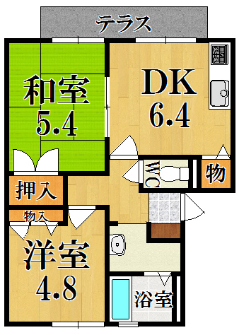 ウィステリア伏見 201号室 間取り