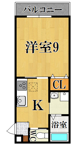 シャルマン尼ヶ辻 205号室 間取り