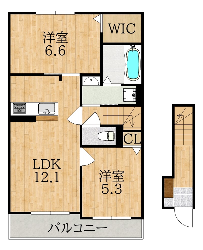 テルドールⅡ 201号室 間取り