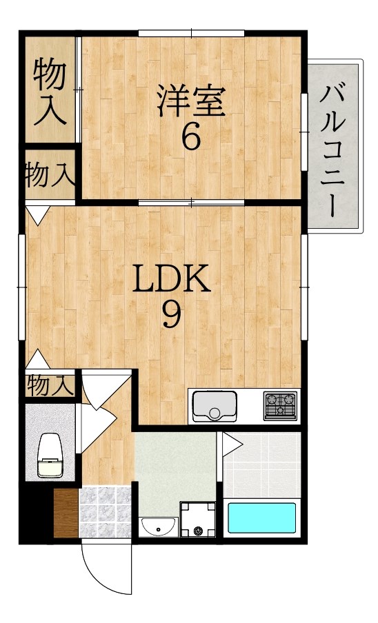 グランアピテ 201号室 間取り