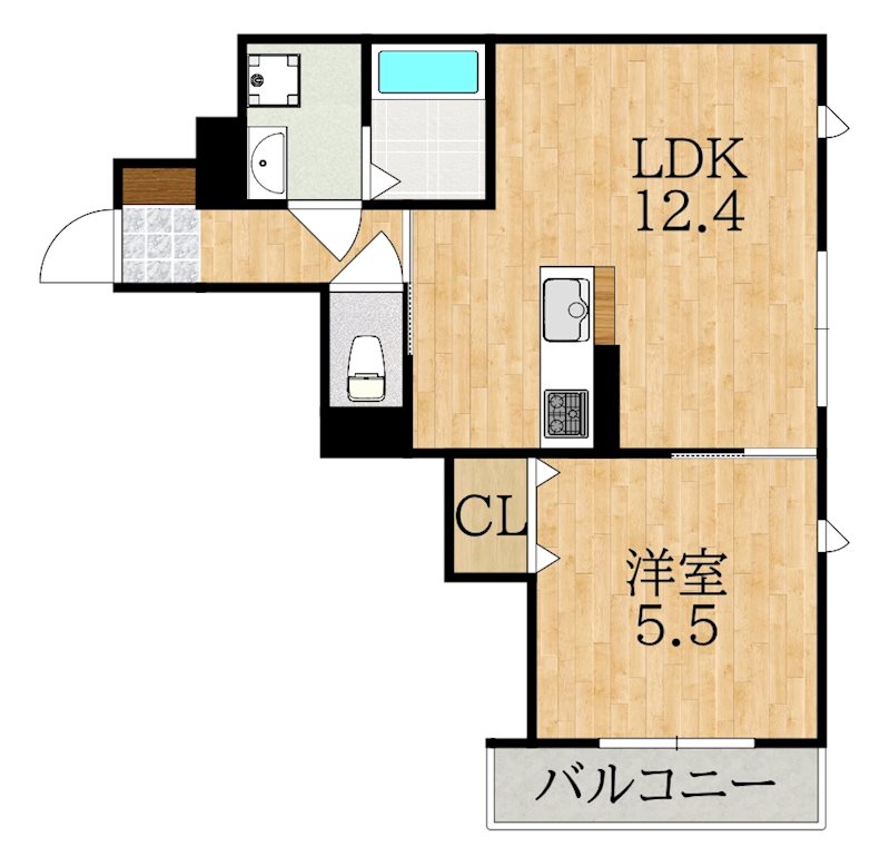 アクシアＡ棟 202号室 間取り