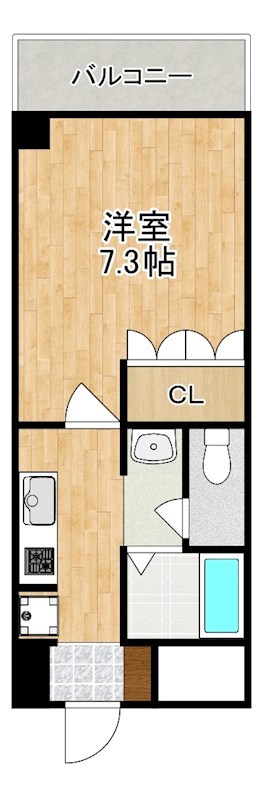 グリーンフィール大宮 503号室 間取り
