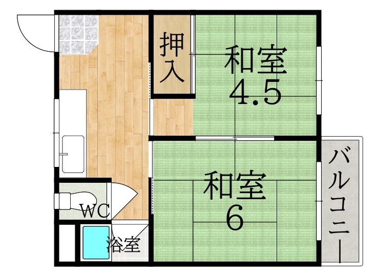 学園大和ハイツ 間取り図