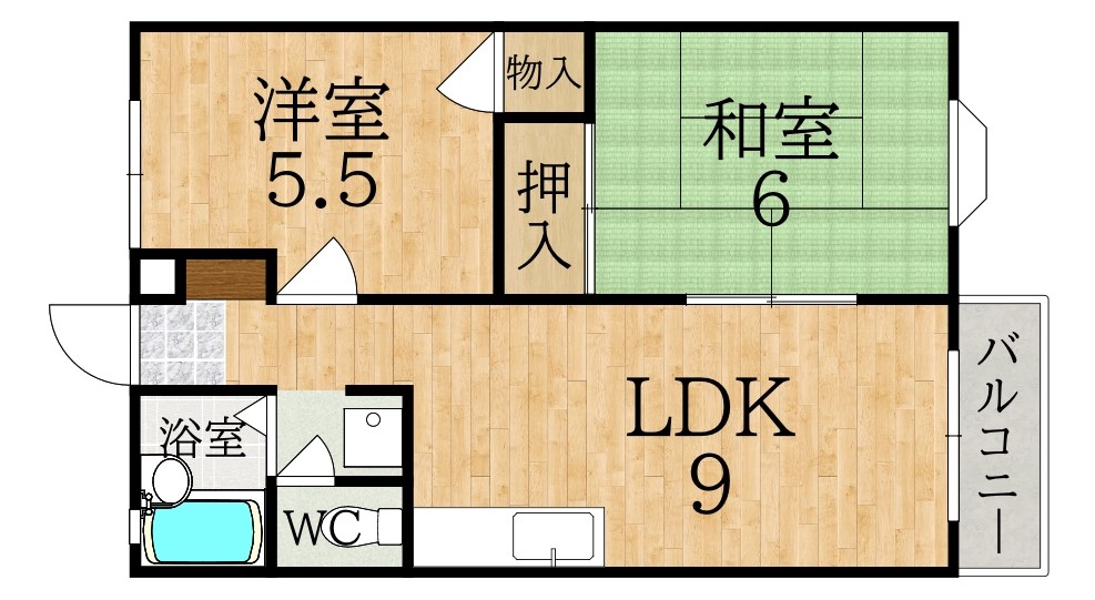 大和池田ハイツ 202号室 間取り