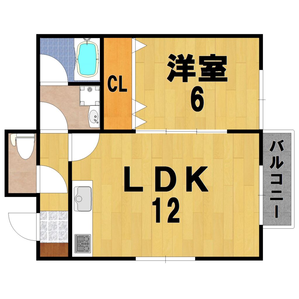 ＲＥＴＯＵＲ　ＵＭＥＤＡ 203号室 間取り