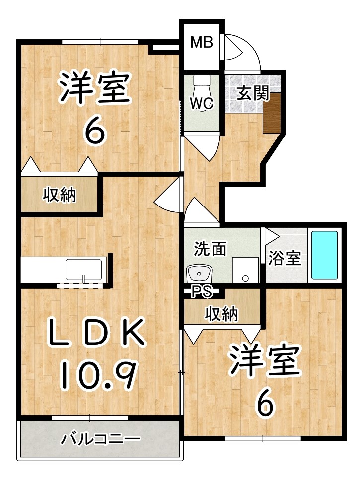 サニーセレノＡ 間取り図