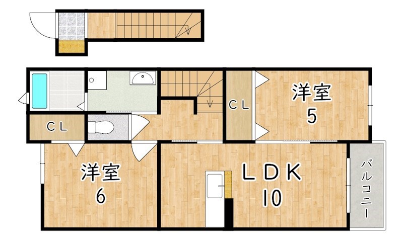 フルーツパーク 203号室 間取り