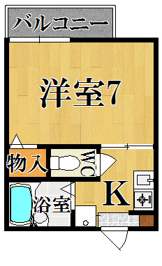 エクセル北町 202号室 間取り